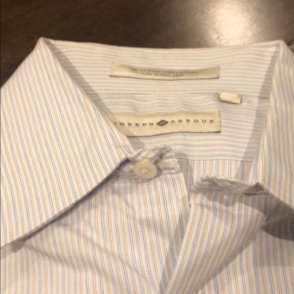 Joseph Abboud French cuff dress shirt white stripe - Picture 2 of 3